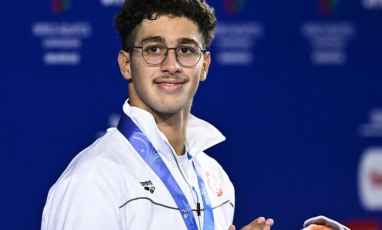 أحمد الجوادي يتألق في جامعة جورجيا ويحقق ثاني أفضل زمن في سباق 500 ياردة سباحة حرة