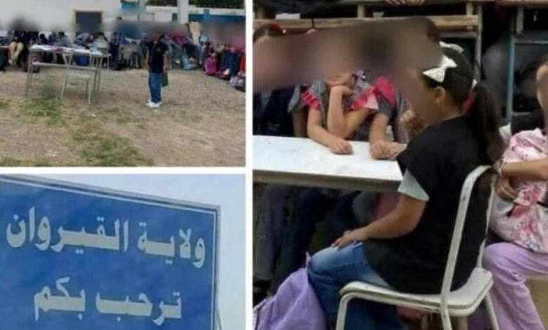 مدرسة ابن خلدون ببوحجلة : نقص القاعات يدفع التلاميذ للدراسة في الهواء الطلق